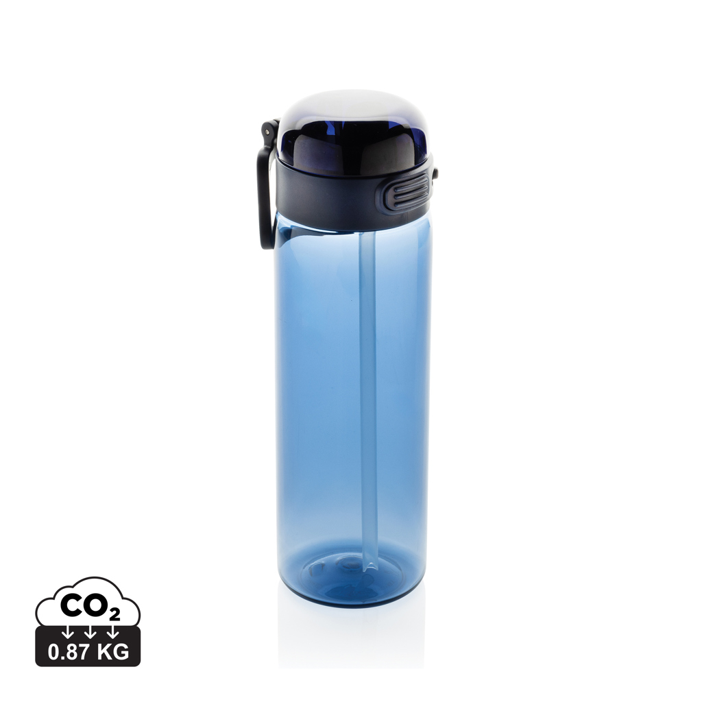 Bouteille sport 800ml rPET RCS personnalisée SipnLock Bleu marine